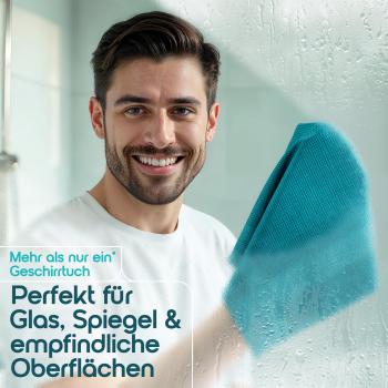 Microfaser Geschirrtücher petrol 10 Stueck Set 1